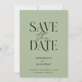 Modernes, nicht-Foto-elegantes botanisches Aquarel Save The Date (Vorderseite)