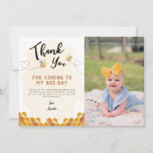 Modernes Niedlich Es ist so süß, das erste Bienent Dankeskarte (Vorderseite)