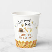 Modernes Niedlich Es ist so süß, zum ersten Geburt Pappbecher (Rückseite)