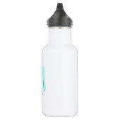 Modernes Niedlich Fun Individuelle Name 3D Monogra Edelstahlflasche (Rechts)