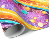MODERNES NIEDLICH GALAXY PLANET DESIGN GESCHENKPAPIER (Rolleneckpunkt)