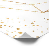 Modernes Niedlich geometrisches Blumenbaby-Duschze Poster (Ecke)