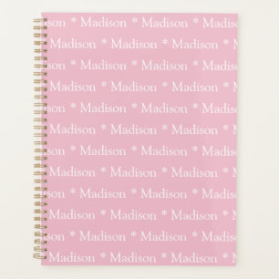 Modernes, niedlich hellrosa individuelle Name Planer