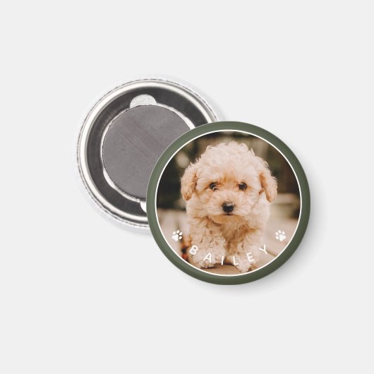 Modernes Niedlich Paws Family Pet Foto Magnet (Vorderseite/Rückseite)