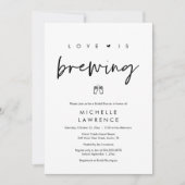 Modernes Niedlich Romantisches Bier-Party-Brautpar Einladung (Vorderseite)