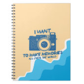 Modernes Niedlich Travel Journal Backpacker Globet Notizblock (Vorderseite)