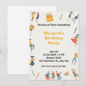 Modernes niedliche Geburtstag Party (Vorne/Hinten)