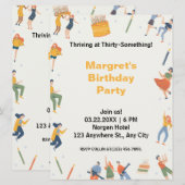 Modernes niedliche Geburtstag Party Einladung (Vorne/Hinten)