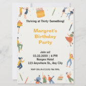 Modernes niedliche Geburtstag Party Einladung (Rückseite)