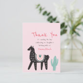 Modernes Niedliche Geburtstag Party Llama Vielen D Postkarte (Stehend Vorderseite)