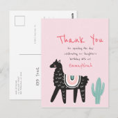 Modernes Niedliche Geburtstag Party Llama Vielen D Postkarte (Vorne/Hinten)