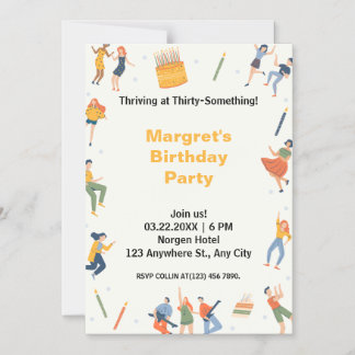 Modernes niedliche Geburtstag Party Magneteinladung