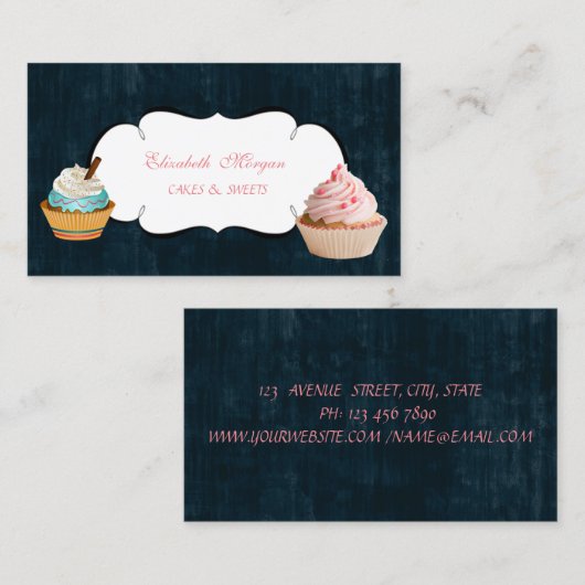 Modernes Niedliches Adventsgebäck Visitenkarte (Vorne/Hinten)