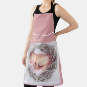 Modernes Niedliches Baby-Foto | Rosa und Weiß | An Schürze (InSitu)