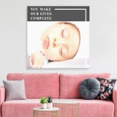 Modernes Niedliches Baby-Foto | Schönheitsangebot Leinwanddruck (Insitu (Wohnzimmer))
