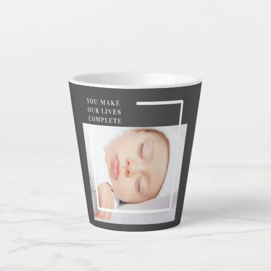 Modernes Niedliches Baby-Foto | Schönheitsangebot Milchtasse (Vorderseite)