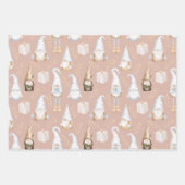 Modernes Niedliches, beige neutrales Muster Geschenkpapier Set (Vorderseite 3)