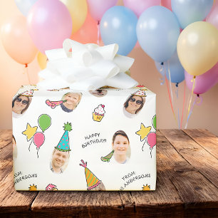 Modernes, Niedliches Birthday Hats Foto Geschenkpapier