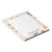 Modernes Niedliches Blumenmuster Notizblock (angewinkelt)