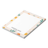 Modernes Niedliches Blumenmuster Notizblock (Rotiert)