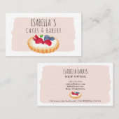 Modernes niedliches Drehbuch für Kuchen Visitenkarte (Vorne/Hinten)