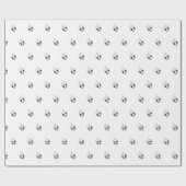 Modernes niedliches Dreidel-Schwarz-Muster Hanukka Geschenkpapier (Flach)