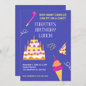 Modernes niedliches Eisgeburtsjahr Einladung (Vorne/Hinten)