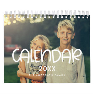 Modernes niedliches Foto 2025 Kalender