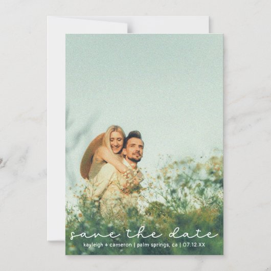 Modernes Niedliches Foto Save the Date Card Magnet (Vorderseite)