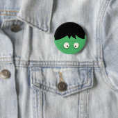 Modernes Niedliches Frankenstein Monster Halloween Button (Beispiel)