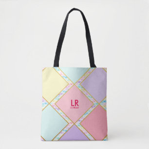 Modernes, Niedliches, geometrisches Monogramm aus Tasche