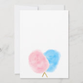 Modernes niedliches Geschlecht offenbart blaue ros Einladung (Rückseite)