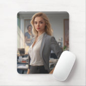 Modernes Niedliches Girl Boss Girl Mousepad (Mit Mouse)