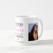 Modernes Niedliches Girly Sister Foto Kaffeetasse (VorderseiteRechts)