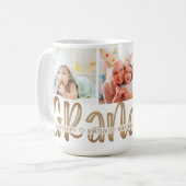 Modernes Niedliches GRANDMA 3 Foto Personalisiert Kaffeetasse (Vorderseite Links)