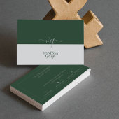Modernes, Niedliches Green Gray Monogram Custom Visitenkarte
