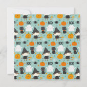 Modernes, niedliches Halloween-Party mit Spaß Einladung (Rückseite)