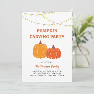 Modernes Niedliches Halloween Pumpkin Carving Part Einladung