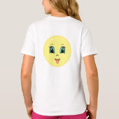 Modernes Niedliches Happy Sun Face T-Shirt (Rückseite)