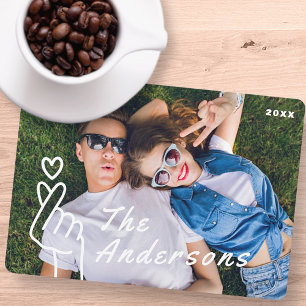 Modernes Niedliches Herzhandzeichen Maßgeschneider Feiertagskarte