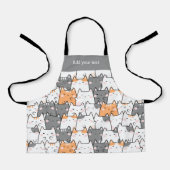 Modernes Niedliches Kawaii Funny Cats Muster Schürze (Vorderseite)