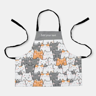 Modernes Niedliches Kawaii Funny Cats Muster Schürze