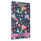 Modernes Niedliches Mermaid-Muster rosa Klemmbrett (Rechts)