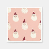 Modernes niedliches Muster Santa Rosa Muster Xmas Serviette (Vorderseite)