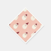 Modernes niedliches Muster Santa Rosa Muster Xmas Serviette (Ecke)