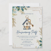 Modernes Niedliches neues Zuhause Housewarming-Par Einladung (Vorderseite)