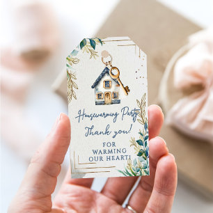 Modernes Niedliches neues Zuhause Housewarming-Par Geschenkanhänger
