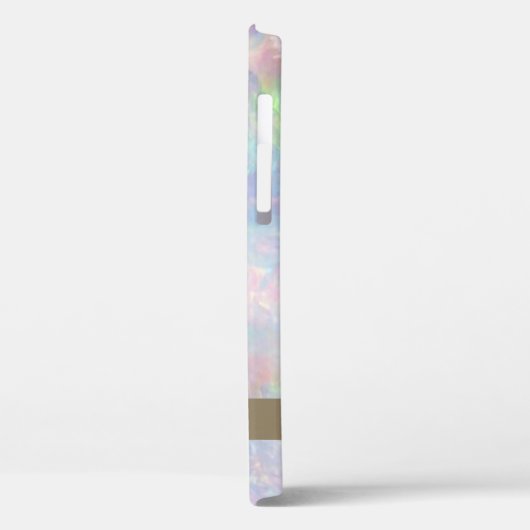 Modernes Niedliches Pink Flamingo Holographic Opal Case-Mate iPhone Hülle (Rückseite / Links)