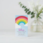 MODERNES NIEDLICHES RAINBOW-LOGO farbenfroher, hel Visitenkarte (Stehend Vorderseite)