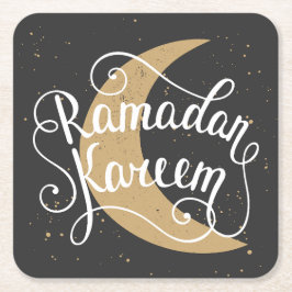 Modernes Niedliches Ramadan Kareem Business Rechteckiger Pappuntersetzer